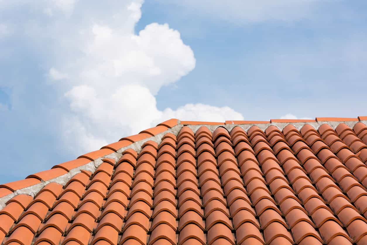 View of a tile roof in Austin, Texas