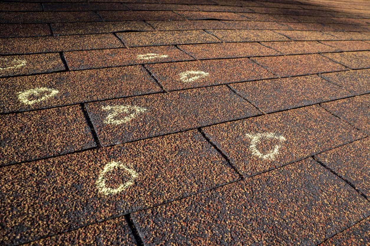 not so obvious signs of roof hail damage in Austin